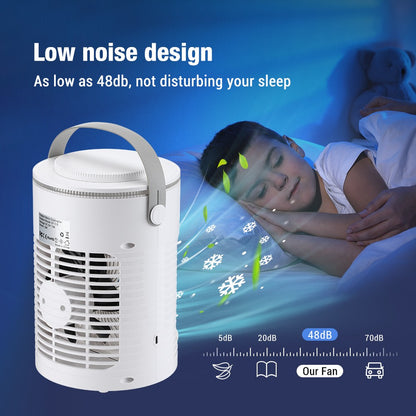 Ar Condicionado Portátil Ventilador de Mesa Spray Duplo Atomização Ultrassônica 3/4 Velocidades Silencioso Refrigerador de Ar Luz Noturna Ventilador Elétrico Doméstico