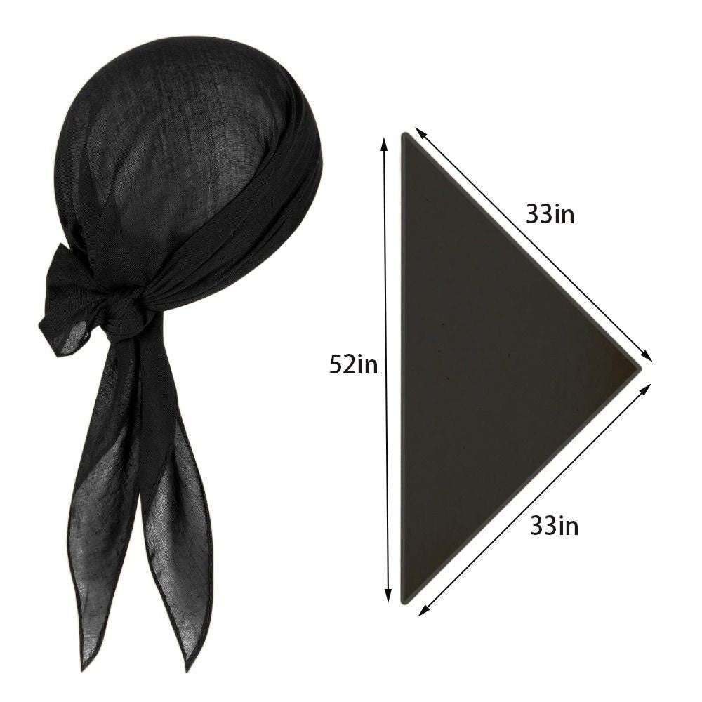 2Pcs/set Captain Jack Sparrow Halloween Festival Costume Hip-hop Party Pirate Captain Turban Versatile Masquerade Decoration