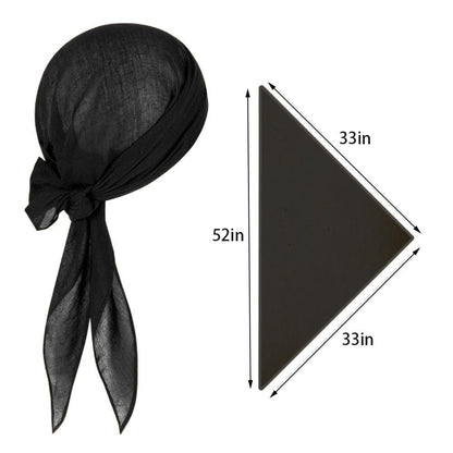 2Pcs/set Captain Jack Sparrow Halloween Festival Costume Hip-hop Party Pirate Captain Turban Versatile Masquerade Decoration