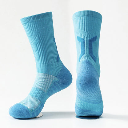 1/3 pairs professional men's basketball socks with thick towel bottom breathable sports socks men's long badminton socks
