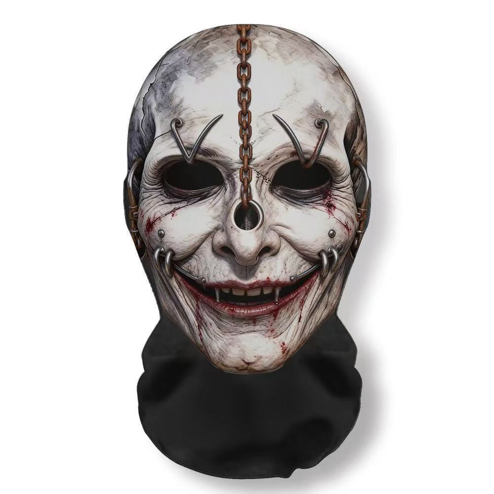 Realistic 3D Horror Skull Zombie Full Face Mask Breathable Mesh Headgear Cosplay Prop for Halloween Party Prank Carnival Costume