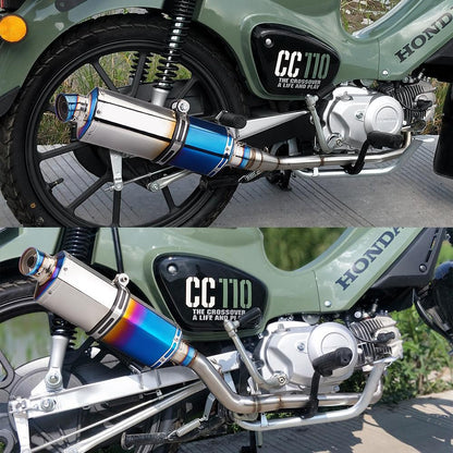 Motorcycle full exhaust system For Cross super CUB110 CC110 CUB125 CUB CC110 2021-2024 High performance low/high exhaust