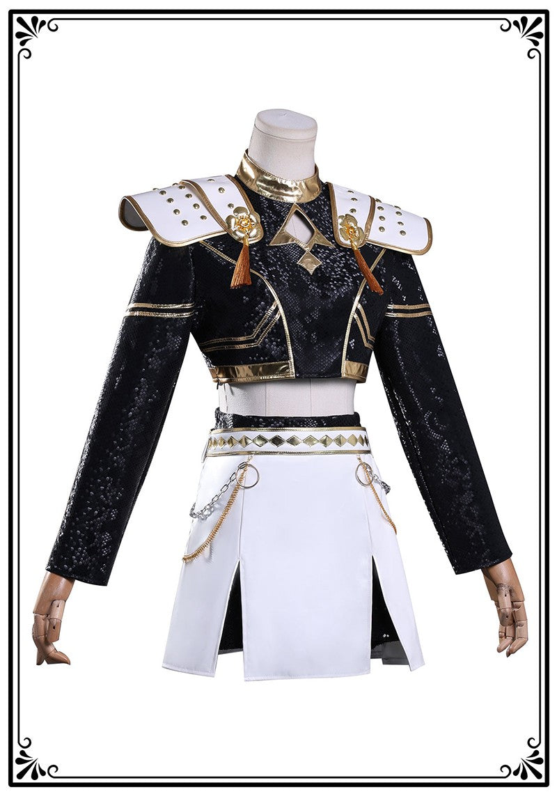 Black Golden Rumi Zoey Mira Cosplay Cosplay Costume Wig Women Suit Halloween Party Role Playing Outfit