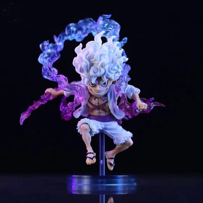 10cm One Piece Luffy Figura de Anime GEAR5 Deus Sol Nika Luffy Bonecos de Ação PVC Modelo de Coleção Brinquedos Presentes de Aniversário para Crianças