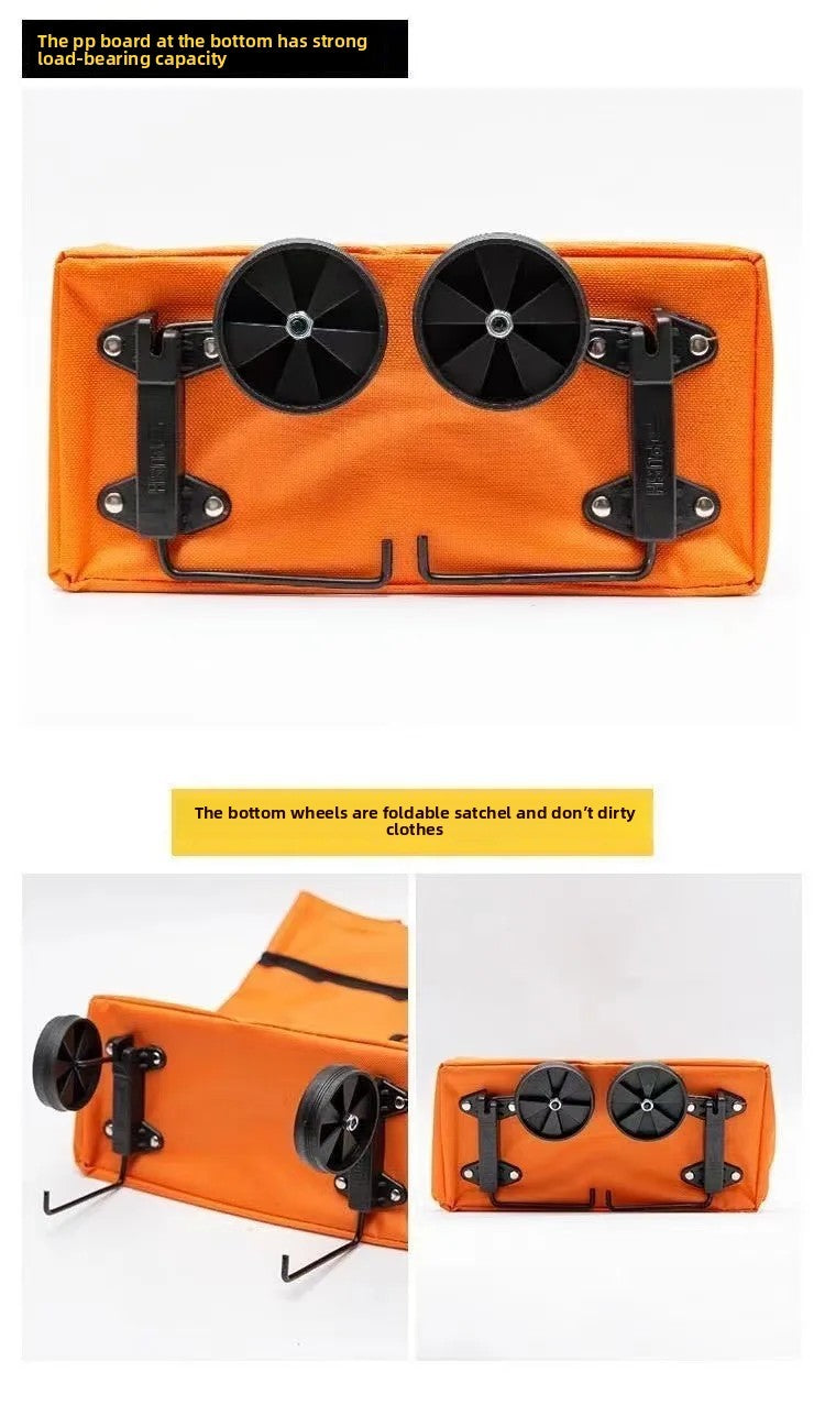 Shopping Bag with Wheels Foldable Hand Pull Extendable Vegetable Buying Car Casual Polyester Fiber Home Use Logo Addable