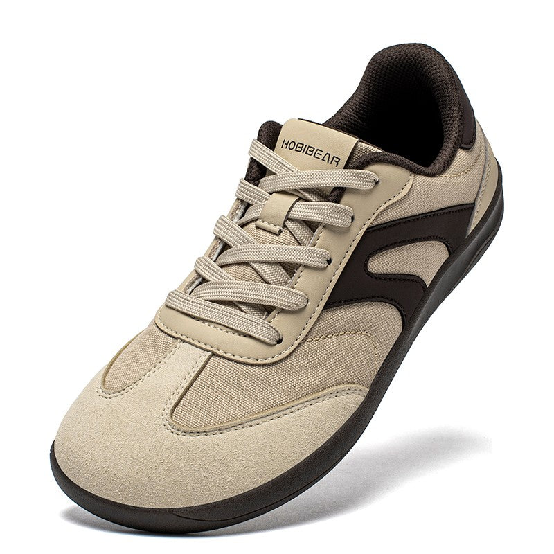 HOBIBEAR Barefoot Wide Toe Sneakers Unisex Zero Drop Minimalist Canvas Shoes Non Slip Lace Up Walking Sneaker