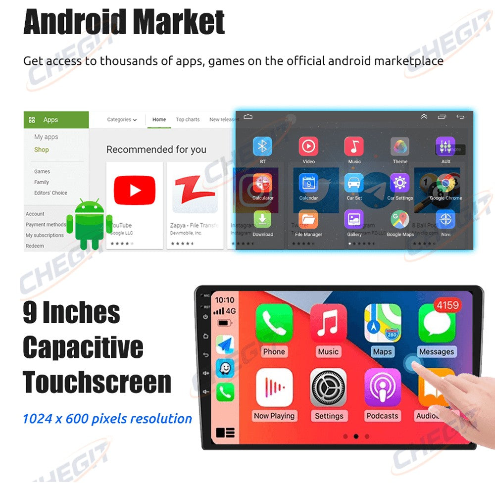 7/9/10'' 2 Din Android 13 auto Car Radio 64G Multimedia Video Universal Stereo Carplay gps For Volkswagen Nissan Hyundai Kia toy