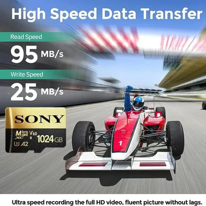 -Original-Sony-2TB Micro TF SD Card 1TB SD Memory Card 128GB 256GB U3 4K Full HD TF Memory Flash Cards for Xiaomi Phone Computer