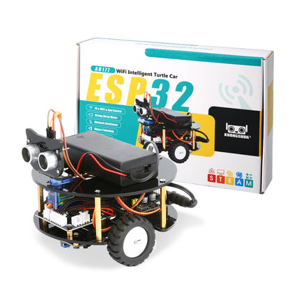 Carro Robô Tartaruga Inteligente Multifuncional KUONGSHUN para Kit de Robótica Programável ESP32 Arduino Robot STEM para Crianças