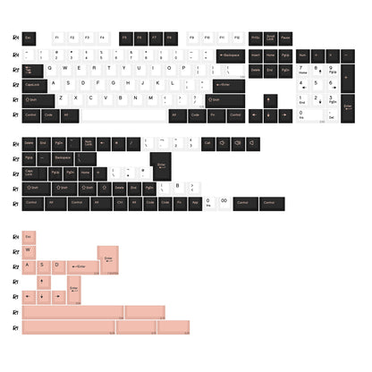 KBDiy GMK Jamon Keycap Red Retro PBT ISO Double Shot Cherry Profile Keycaps For MX Switches 60 Mechanical Keyboard Gamer Key Cap