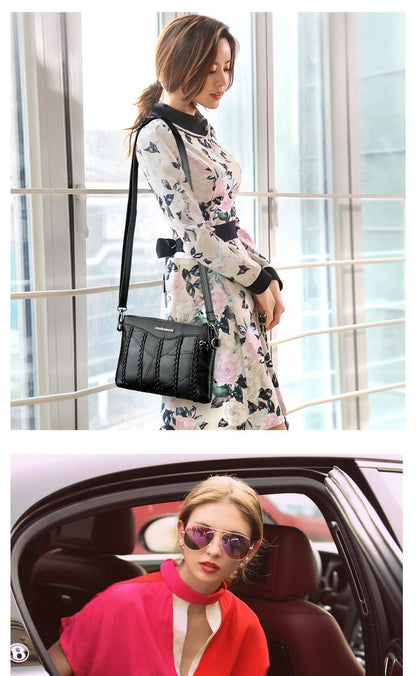 2024 New Single Shoulder Bag Women's Bag Fashionable New Atmosphere Change Handheld Bag Insert Lock Envelope Bag