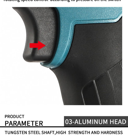 Chave de impacto elétrica sem escovas com carregador de lítio, ferramenta de reparo automotivo manual de alto torque, com soquetes, tipo pistola de impacto.