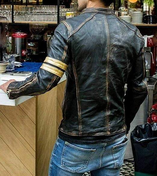 Retro Fashion Leather Jacket Streetwear Blazer Casual Jackets Men Outerwear Leather Moto Jacket Trend Brand Men's New Clothing