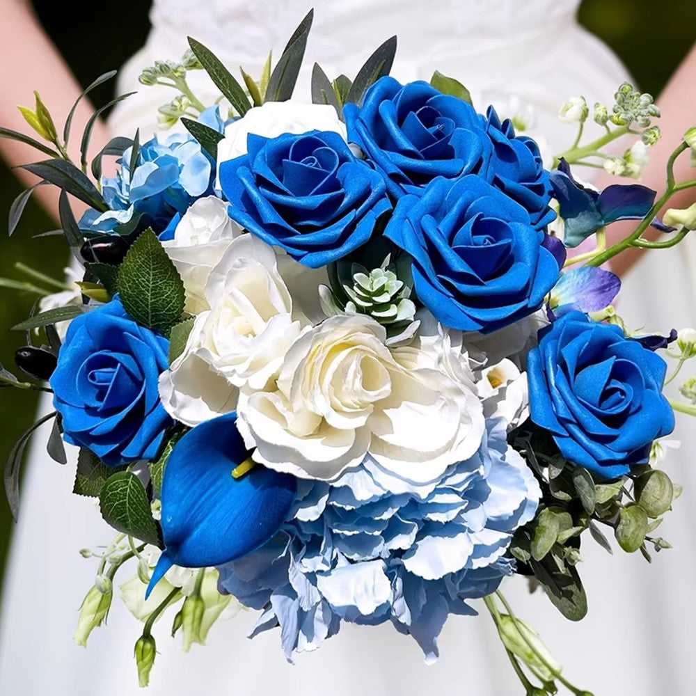 Artificial Flower PE Foam Rose Wedding Wreath Bride Bouquet Festival Decoration Accessory Home Room Outdoor Yard Diy Cheap Props
