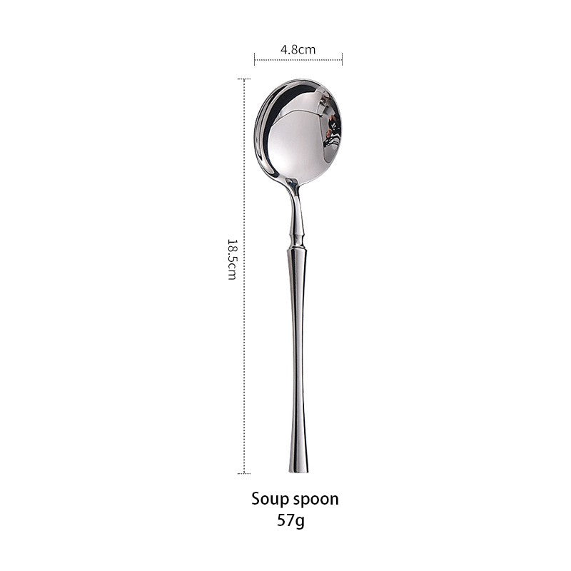 AJOYOUS Conjunto de Talheres Aço Inoxidável Polido Luxuoso Garfo Sobremesa Colher de Chá Faca Utensílios de Jantar Cozinha