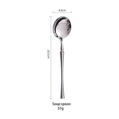 AJOYOUS Conjunto de Talheres Aço Inoxidável Polido Luxuoso Garfo Sobremesa Colher de Chá Faca Utensílios de Jantar Cozinha