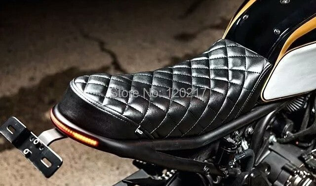 LOCHOSHI Modificado Universal Cafe Racer Assento Aro Alça Estilo Brat com Luz de Freio e Seta em LED para Honda Yamaha Suzuki