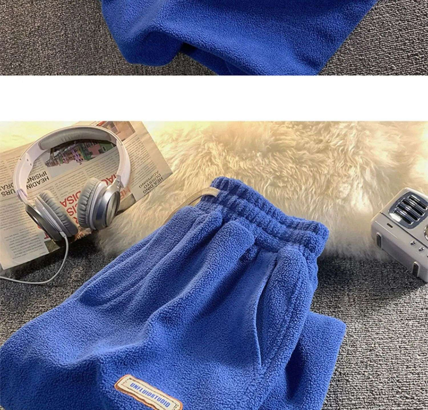 Lamb Velvet Thickened Fleece Women's Casual Pants Autumn Winter Warm Outdoor Wear Loose Fit Sports Trousers