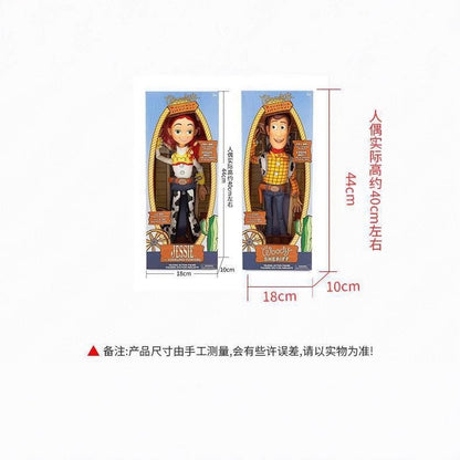 Em estoque Disney Pixar Toy Story Woody Bonecos de Ação Filme em Inglês Som Personagem Boneco de Pano Cowboy Presente de Aniversário Para Crianças