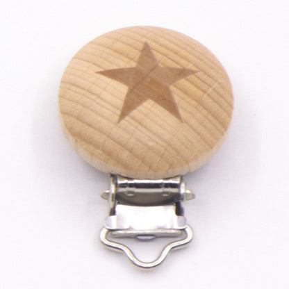 5PCS Wooden Rabbit Pacifier Clip Baby Accessories Wooden Animal Pacifier Metal Holder Elephant Pacifier Wooden Baby Teeth