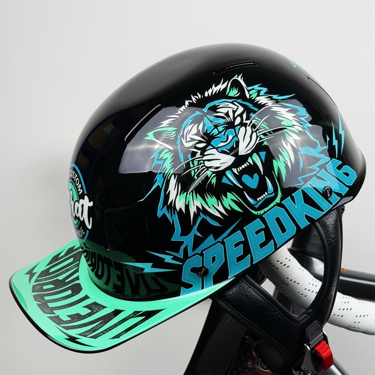 Capacete Retro Meio Aberto para Motocicleta - ABS, Ventilado, Leve, Resistente a Riscos, 4 Estações, Harley/EV, Atacado