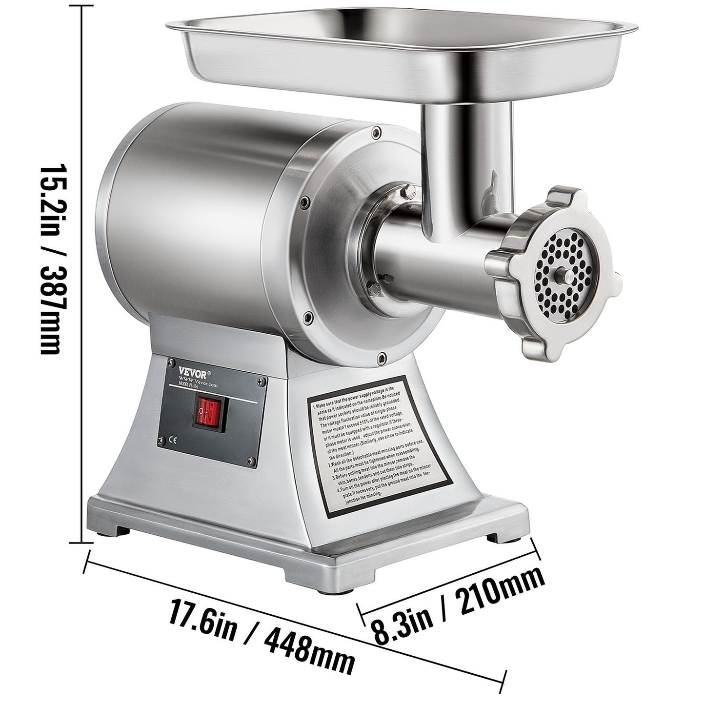 SucceBuy 122 Kg/H 250 KG/H Moedor de Carne Elétrico Picador Processador de Alimentos Pesado Eletrodomésticos Máquina Moedora Comercial