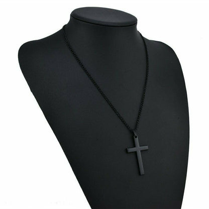 Novo colar cristão religioso simples para mulheres e homens corrente com pingente de cruz de Jesus da Virgem Maria joia da moda
