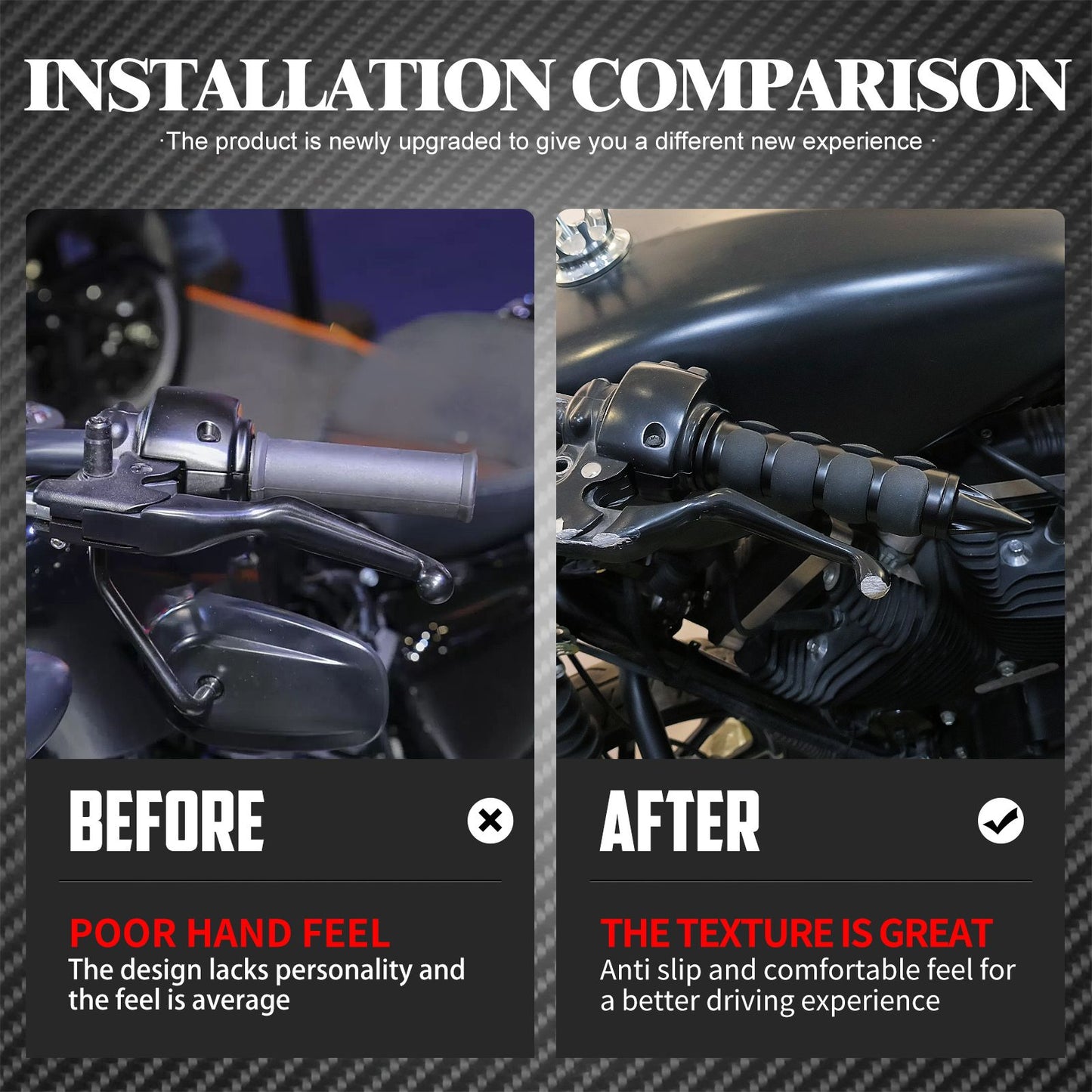 Manoplas de Guidão de Moto 1" 25mm Universal Para Harley Sportster XL1200 Touring Street Glide FLHR Dyna FXDL FLS