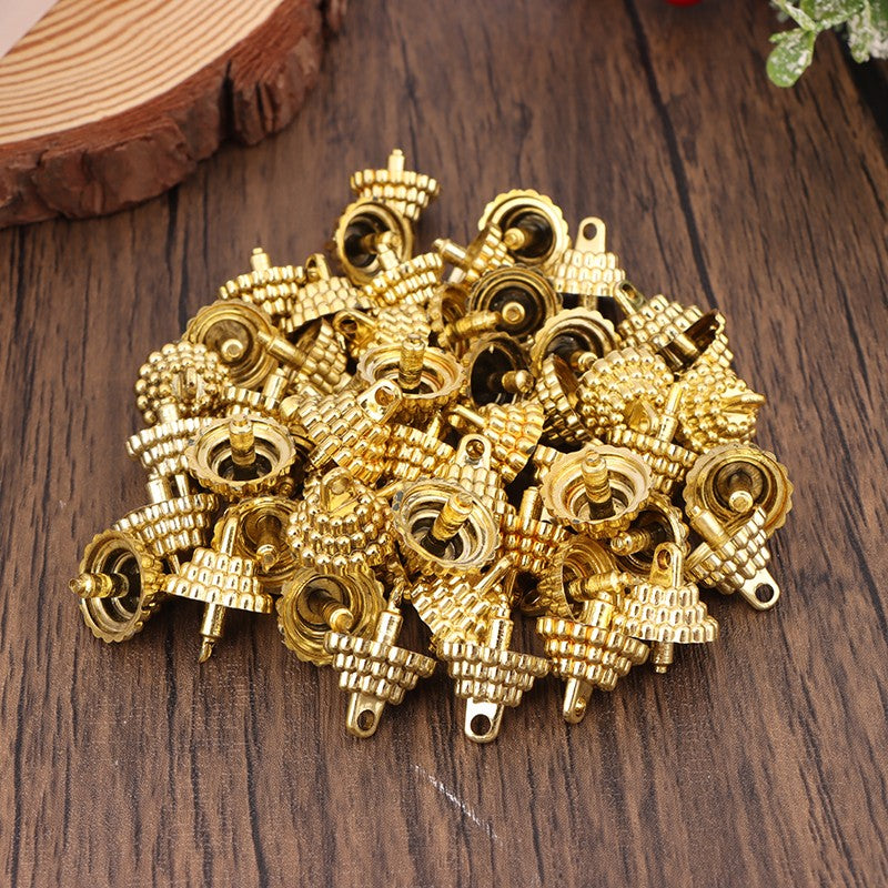 50/100pcs Creative Accessory Christmas Parts Pendant Set Balls Charms Pendants Caps Decoration Holder Sphere Stand Replacement