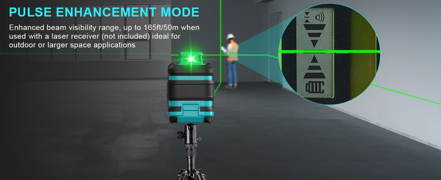Kiprim Nível a Laser 2 Linhas/5 Linhas Nível de Nivelamento Automático 360 Ferramenta de Construção Equipamento de Luz Verde Laser Profissional Cruzado