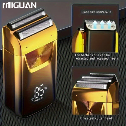 Electric Foil And Bald Shavers 2 In 1 Double Shaver For Men Reciprocating Razor Blade And Popup Beard Trimmer With Rechargeable