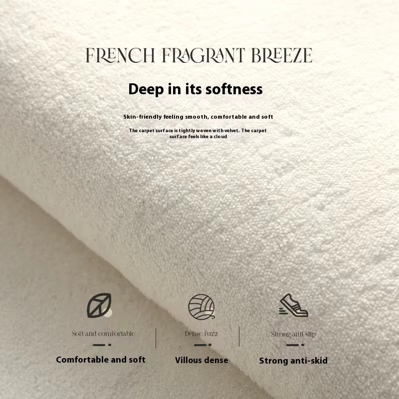 VIKAMA Cartoon Imitation Cashmere Floor Mat Irregular Living Room Anti-Slip Rug Bedroom Stain-Resistant Decorative Rug