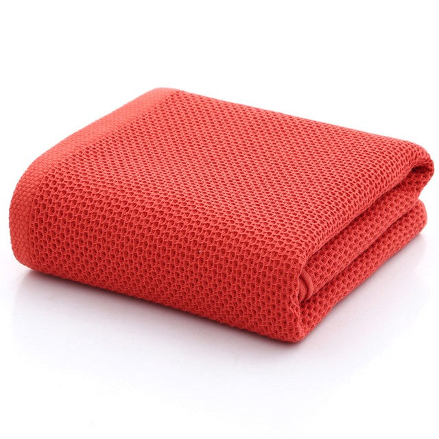 70x140cm high qualityWaffle towel Bathroom accessories ??solid color towel absorbent strong Wipe towel after exercise