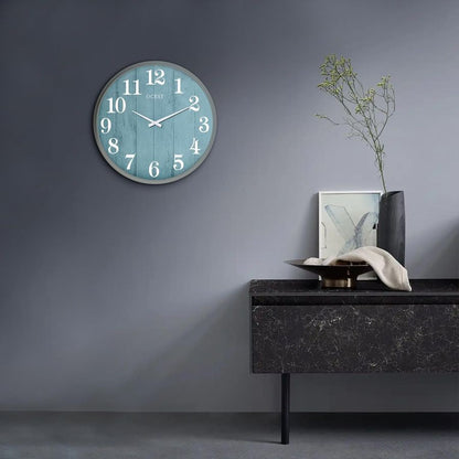 18 Inch Large Wall Clock, Silent NonTicking Modern Wall Clocks with Woodgrain Design Decorative for Living Room, Farmhouse, Kitc