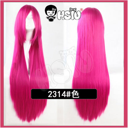 ?HSIU Brand? 80cm Cosplay wig Long 22 color Wig Heat Resistant Synthetic Hair Anime Party wig Fiber synthetic wig+Free wig cap