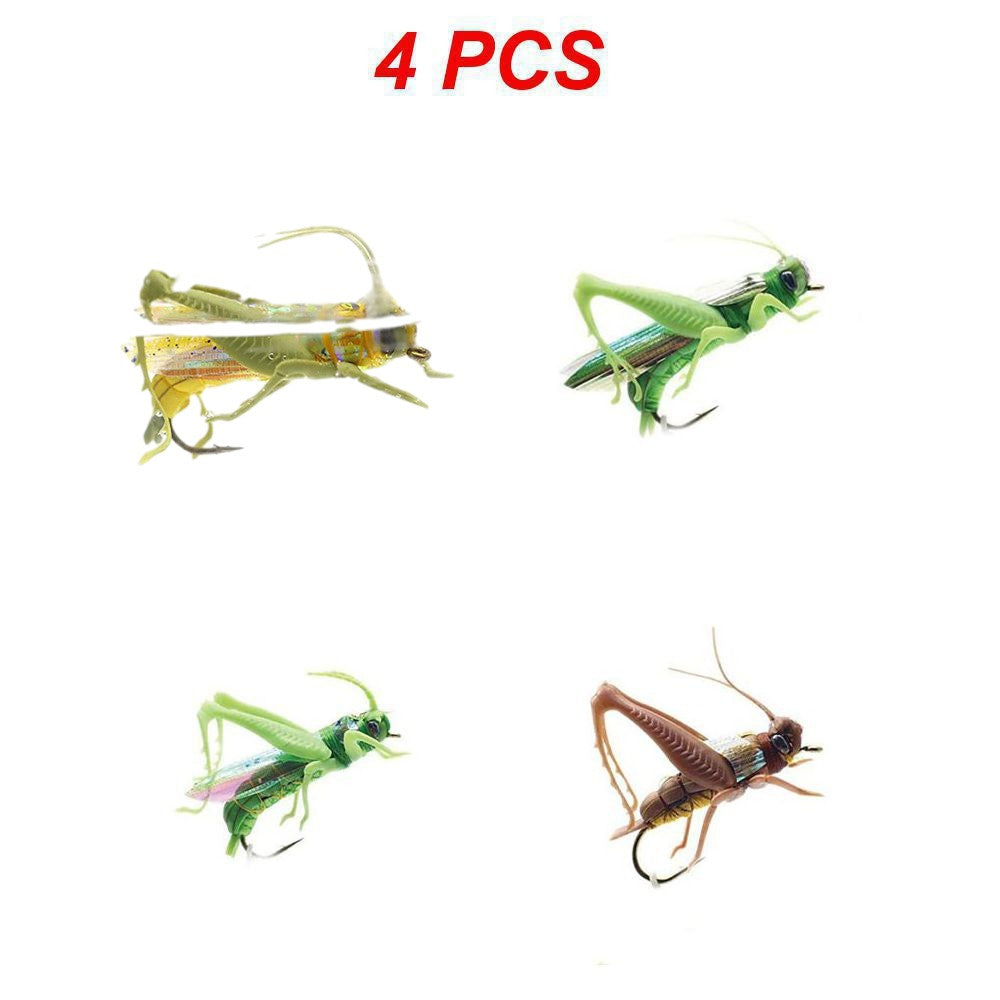 Isca de pesca biônica de insetos Gafanhoto Minnow Iscas duras Crankbait Iscas artificiais Bass Carpa Lúcio Material de pesca 1~4 peças