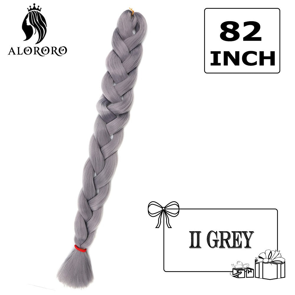 Cabelo Trançado Sintético Jumbo Alororo 82 polegadas Cabelo Falso Africano Fibra de Alta Temperatura Roxo Vermelho Extensões de Cabelo para Mulheres