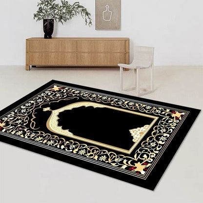 Islamic Muslim Carpet for Living Room Bedroom Bedside Floor Mat Home Lounge Decoration Absorbent Anti-Slip Doormat Prayer Rugs