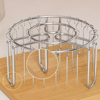 Air Fryer Grill Rack Stainless Steel Hanging Grill Skewers Non-Stick home Barbecue Kebabs Rack For Vegetable Fish Meat Shrimp