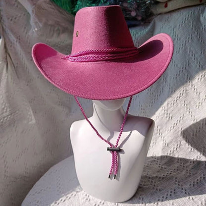 Wide Brim Western Cowboy Hat Knight Hat Climbing Hat Summer Sun Hat Sun Protection Cap Beach Cap Sunscreen Cap Woman/Female