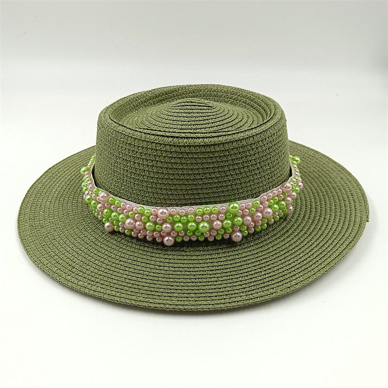 Bucket hat letters summer ladies bucket hat sun hat ladies straw hat fedora hat European men and women hat letters