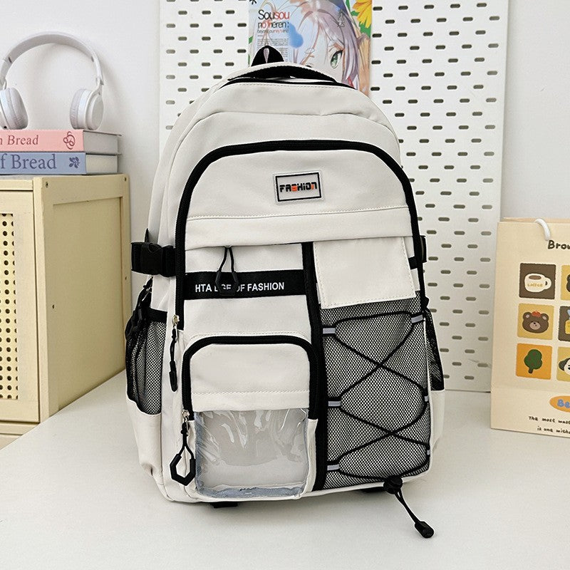Mochila Escolar Estilo Japonês Bolsa Pequena para Boneca Grande Capacidade para Estudantes do Ensino Médio e Fundamental Masculino e Feminino Jovem Casual