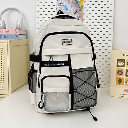Mochila Escolar Estilo Japonês Bolsa Pequena para Boneca Grande Capacidade para Estudantes do Ensino Médio e Fundamental Masculino e Feminino Jovem Casual