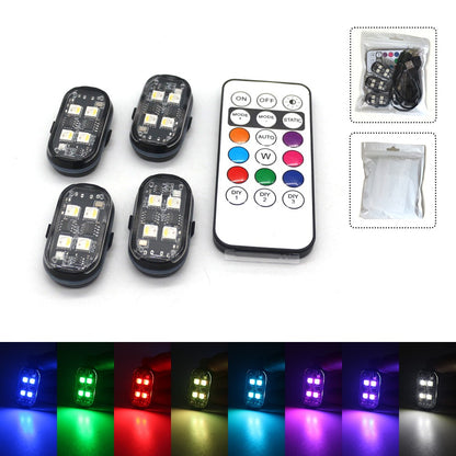 Wireless LED Strobe Light with Remote Control, USB Rechargeable Anti-collision Warning Light, High Brightness Wireless Aircraft