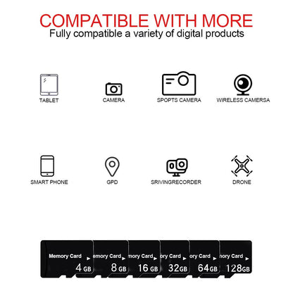 10pcs/lot Mini TF SD Memory Card 128GB 64GB 32GB 16GB 8GB High Speed Flash TF SD Card 128 64 32 16 8 GB TF SD Card Flash Card