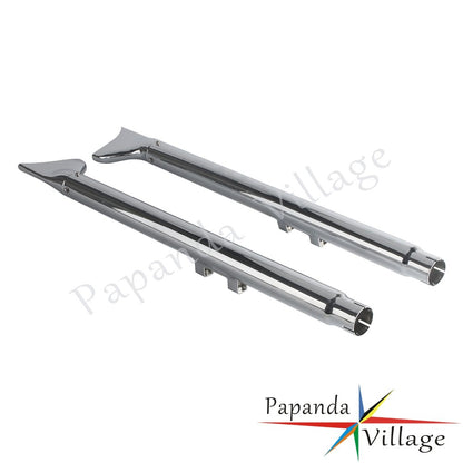 Old School Chrome 33/36/39/42 inch Fishtail Exhaust Mufflers For Harley Softail FLS FLSS FXSTDI  FXCW  FLSTFBS 2007 - 2017