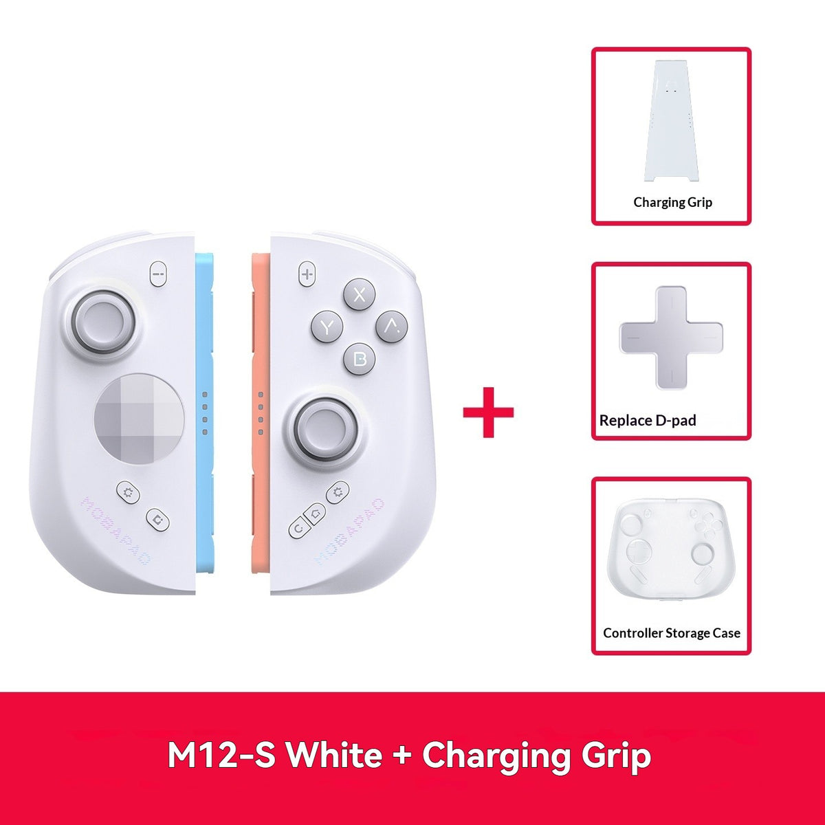 MOBAPAD M12S Joy Con Controller Switch 2 TMR Air Joystick No Drift HD Rumble Wireless Gamepad for Nintendo NS2 Gaming Accessory