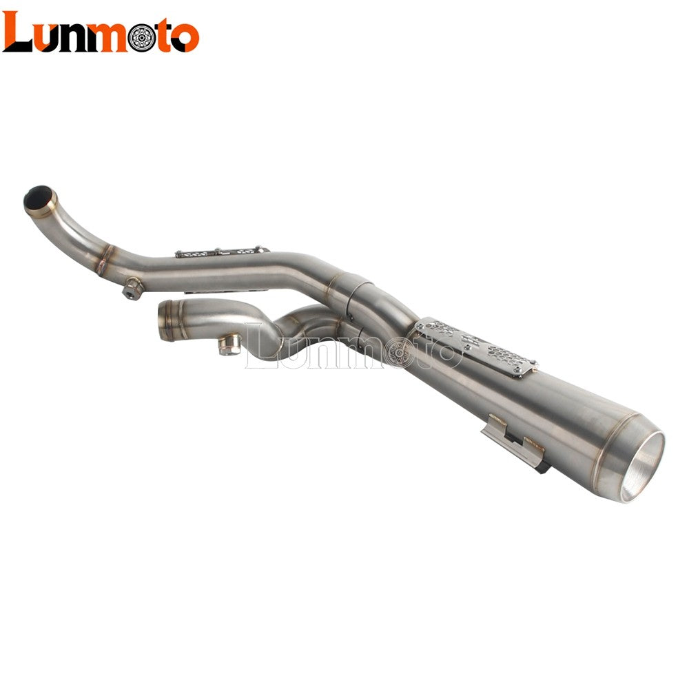 Motorcycle Big Sexy 2-in-1 Exhaust Muffler Pipe Double Slip Gusset For Harley M8 Touring Street Electra Glide Road King 2017-up
