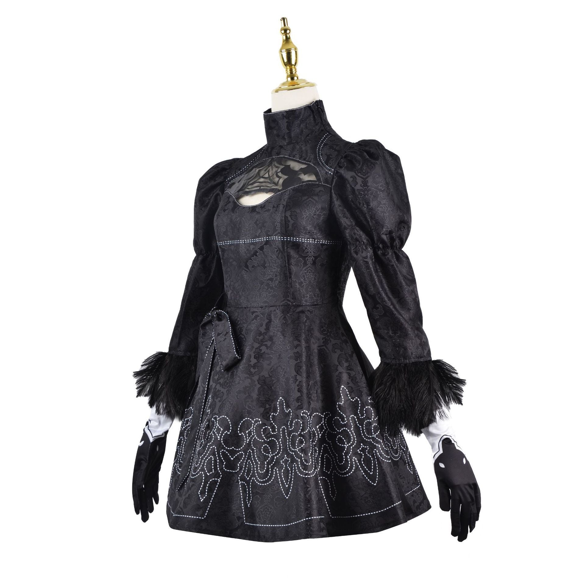Anime Nier Automata Cosplay 9S Yorha 2B Cosplay Suit Male Women Outfit Wig Disguise Costume Plus Size Fancy Party Black Dress
