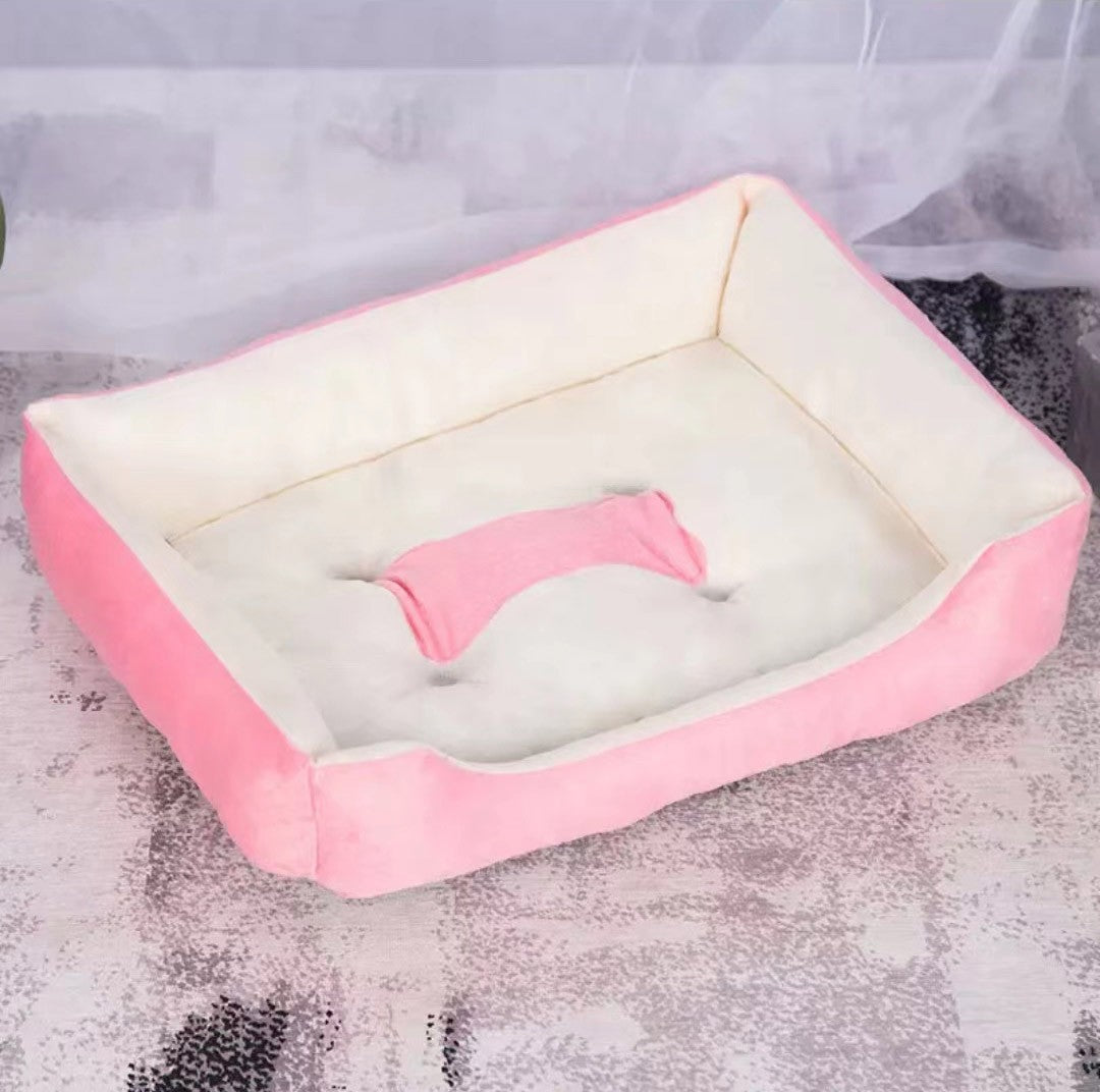 Cama de cachorro de casa de estimação grande, tapete de gato, pelúcia longa, sono profundo, macia e quente, almofada para cães pequenos, camas calmas para filhotes de Chihuahua